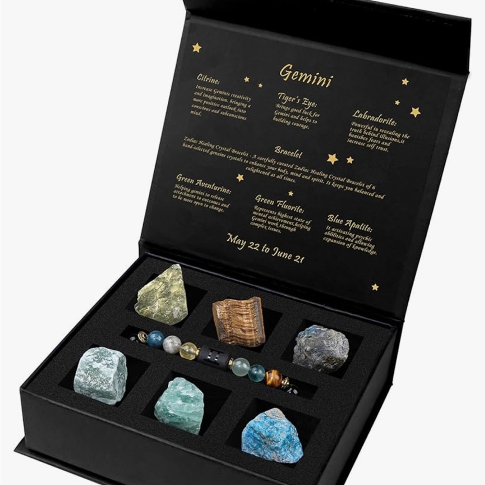 Gemini Zodiac Crystal Set with Bracelet